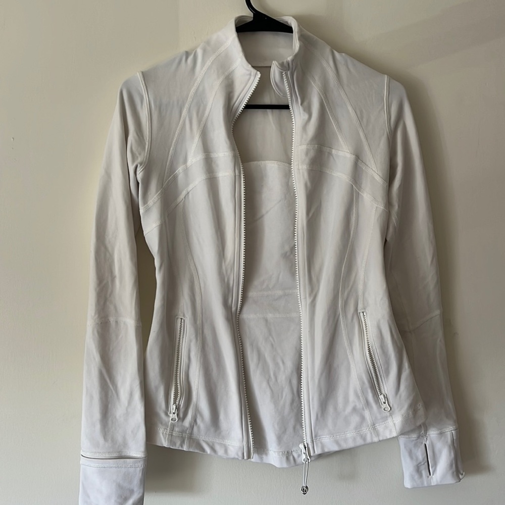 Lululemon White Define Zip up